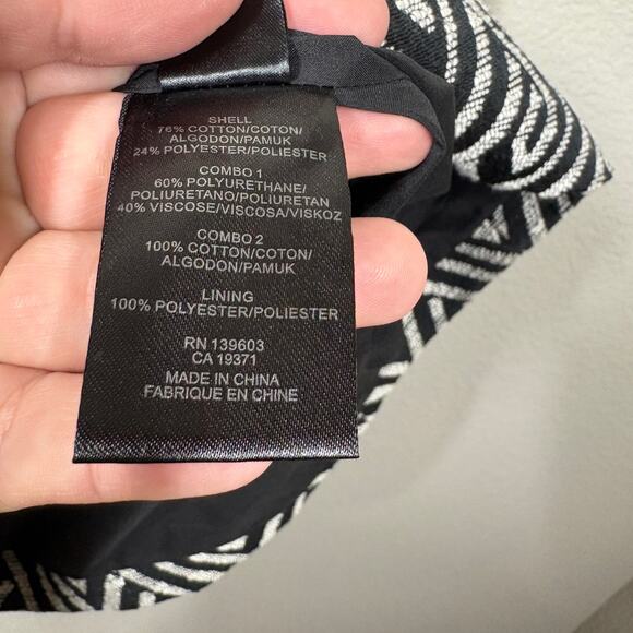 4. Collective 4 Chelsea Tweed Sheath Dress Ivory Black Geometric Sleeveless - Picture 9 of 9